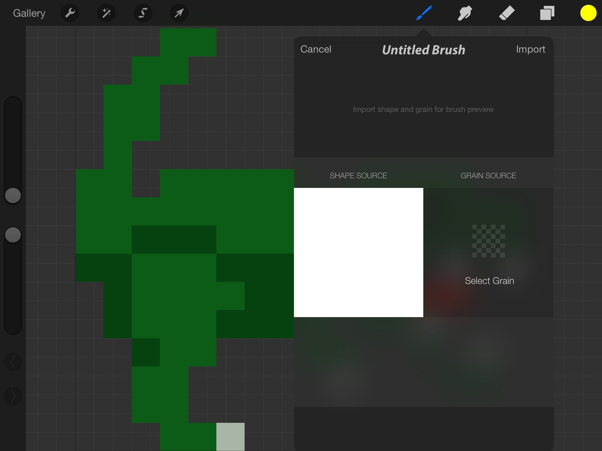 Setting source and grain
